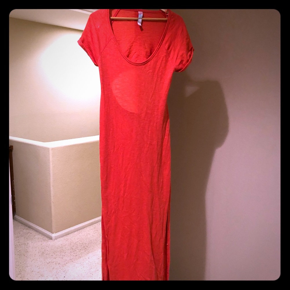 Free People Coral Maxi Beach Dress